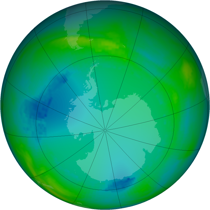 Ozone Map 1991-07-25